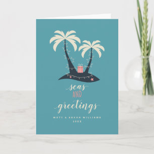 Cartes Pour Fêtes Annuelles Mer et voeux Noël