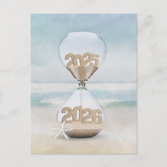 Cartes Pour Fêtes Annuelles Merci 2026 Nouvel An Hourglass (Devant)