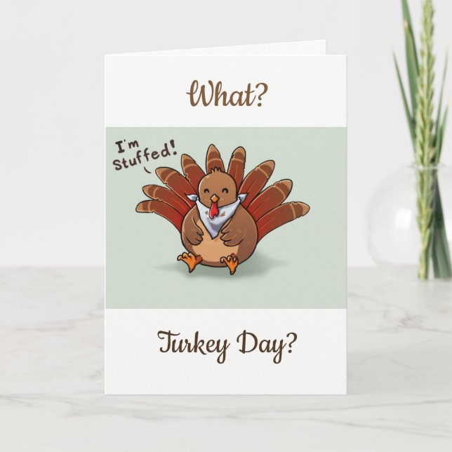 CARTES POUR FÊTES ANNUELLES MERCI À L'HUMOUR ALA TURKEY ? ? ? (Devant)