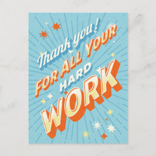 Cartes Pour Fêtes Annuelles Merci aux heureux professionnels administratifs