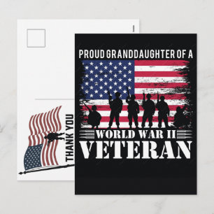 Cartes Pour Fêtes Annuelles Merci aux vétérans Drapeau américain Jour du souve