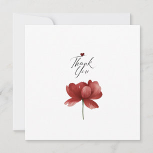Cartes Pour Fêtes Annuelles Merci, cœur Un merci silencieux Gratitude en Bl