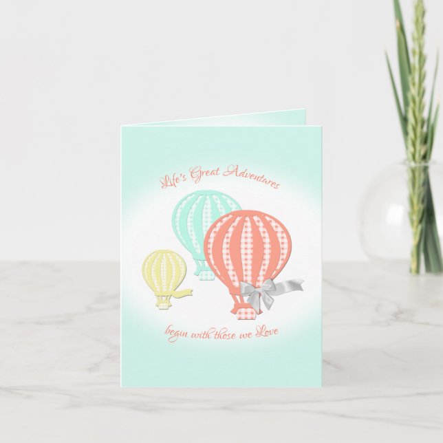 Cartes Pour Fêtes Annuelles Merci d'aventure à ballon à air chaud (Devant)