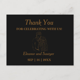 Cartes Pour Fêtes Annuelles Merci d'être venu à notre mariage. Élégant
