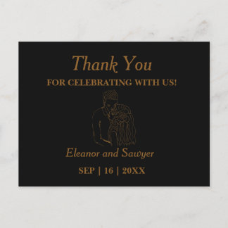 Cartes Pour Fêtes Annuelles Merci d'être venu à notre mariage. Élégant