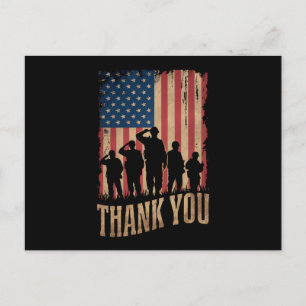 Cartes Pour Fêtes Annuelles Merci Drapeau Américain de la Fête des Vétérans Vi
