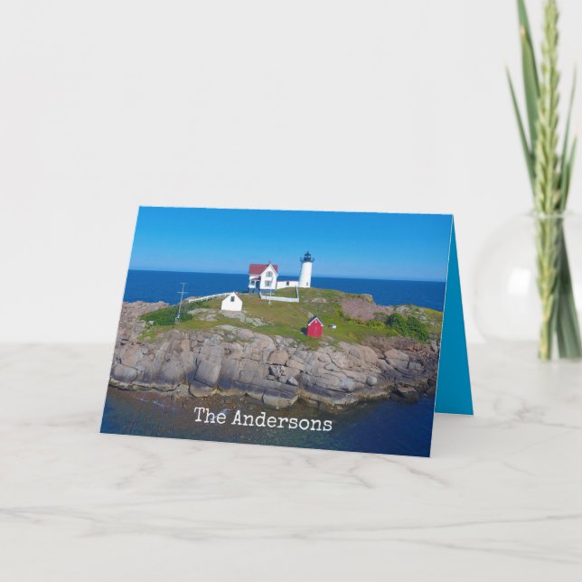 Cartes Pour Fêtes Annuelles Merci du phare du Maine (Devant)