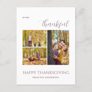 Cartes Pour Fêtes Annuelles Merci Elegant Famille de Bons thanksgivings 3 phot