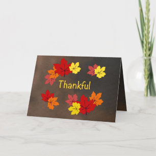 Cartes Pour Fêtes Annuelles Merci, Feuilles de l'érable d'automne