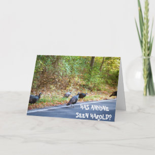 Cartes Pour Fêtes Annuelles MERCI, HAROLD THE TURKEYS MANSING card