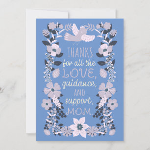 Cartes Pour Fêtes Annuelles Merci, Maman Appréciation de l'Art Populaire Scand