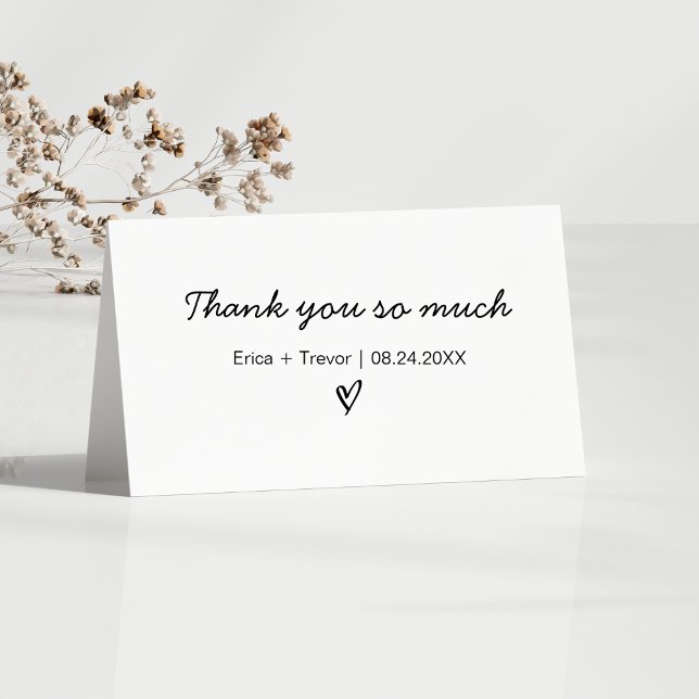 Cartes Pour Fêtes Annuelles Merci Mariage personnalisé (Créateur téléchargé)