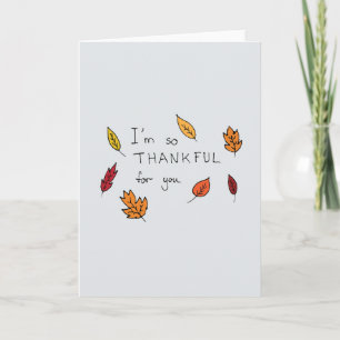 Cartes Pour Fêtes Annuelles Merci mignon pour vous dessiné main thanksgiving
