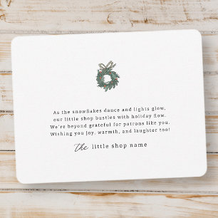 Cartes Pour Fêtes Annuelles Merci minimaliste moderne pour les petites entrepr