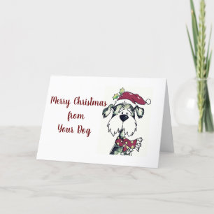 CARTES POUR FÊTES ANNUELLES ***MERCI NOËL*** DE ***VOTRE CHIEN***