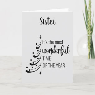 CARTES POUR FÊTES ANNUELLES MERCI NOËL **SOEUR*** AVEC AMOUR
