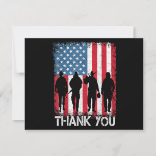 Cartes Pour Fêtes Annuelles Merci patriotique du drapeau américain