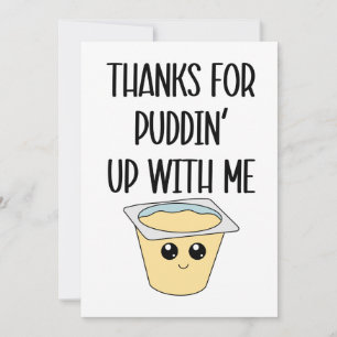 Cartes Pour Fêtes Annuelles Merci Pour Puddin’ Up With Me