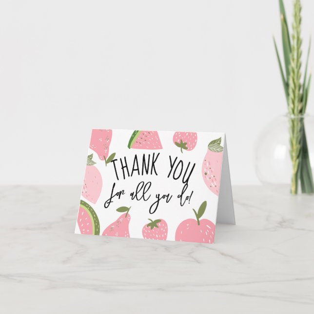Cartes Pour Fêtes Annuelles Merci pour tout ce que vous faites ! - Conception  (Devant)