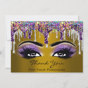 Cartes Pour Fêtes Annuelles Merci pour votre achat Holographe de moutarde