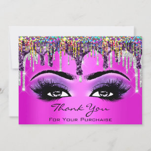 Cartes Pour Fêtes Annuelles Merci Pour Votre Achat Maquillage Rose