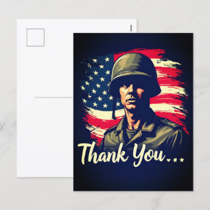 Cartes Pour Fêtes Annuelles Merci pour votre service : Jour des anciens combat
