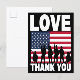 Cartes Pour Fêtes Annuelles Merci pour votre service : Jour des anciens combat