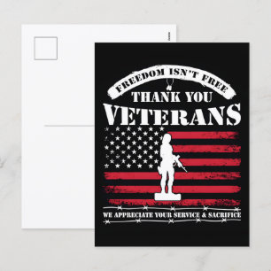 Cartes Pour Fêtes Annuelles Merci pour votre service : Jour des anciens combat