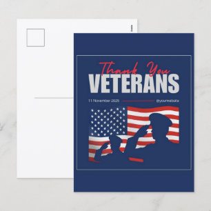 Cartes Pour Fêtes Annuelles Merci pour votre service : Jour des anciens combat