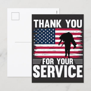 Cartes Pour Fêtes Annuelles Merci pour votre service : Jour des anciens combat