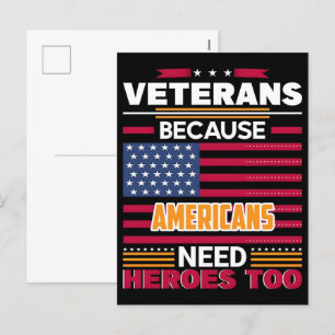 Cartes Pour Fêtes Annuelles Merci pour votre service : Jour des anciens combat