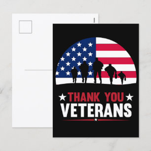 Cartes Pour Fêtes Annuelles Merci pour votre service : Jour des anciens combat