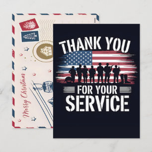 Cartes Pour Fêtes Annuelles Merci pour votre service : Jour des vétérans 2025