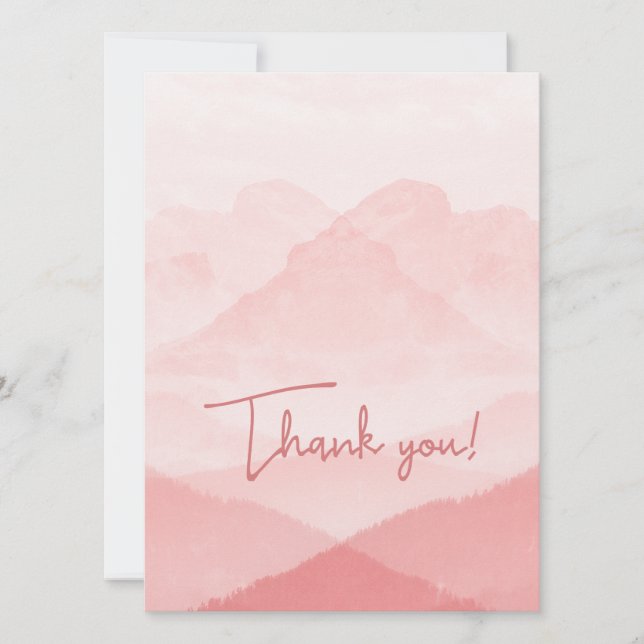 Cartes Pour Fêtes Annuelles Merci rose (Devant)
