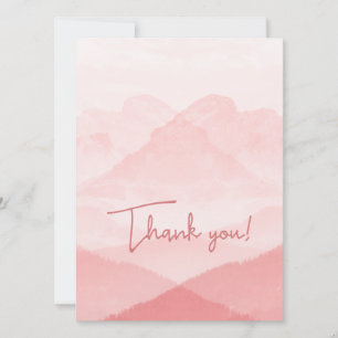 Cartes Pour Fêtes Annuelles Merci rose
