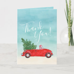 Cartes Pour Fêtes Annuelles Merci #VoituresRougesRétro #Floride #Tropical