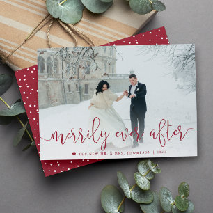 Cartes Pour Fêtes Annuelles Merde toujours après   Noël photo Mariage