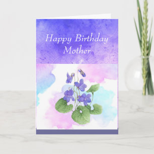 Cartes Pour Fêtes Annuelles Mère Anniversaire Africain Violet Poème Fleur