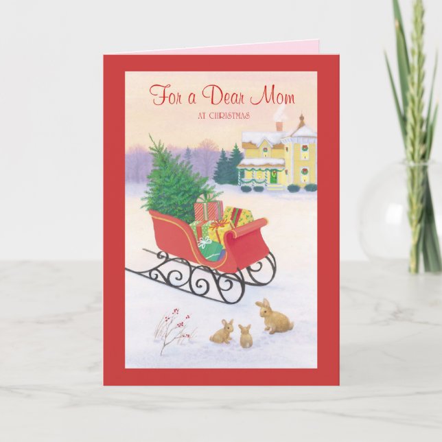 Cartes Pour Fêtes Annuelles Mère de Noël (Devant)