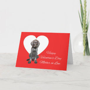 Cartes Pour Fêtes Annuelles Mère en droit Glossy Grizzly Valentine Puppy Love