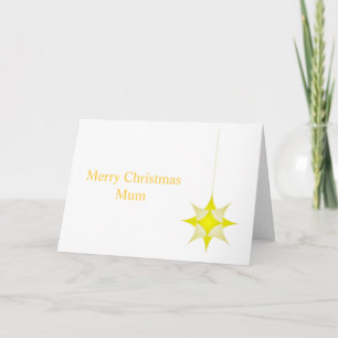 Cartes Pour Fêtes Annuelles Mère étoile jaune Noël