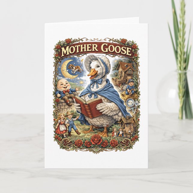 Cartes Pour Fêtes Annuelles Mère l'Oie (Devant)