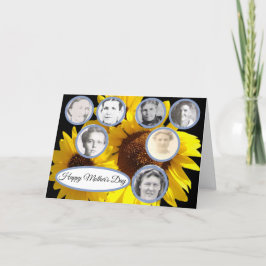 Cartes Pour Fêtes Annuelles Mères en famille Tournesol trio Fête des mères noi