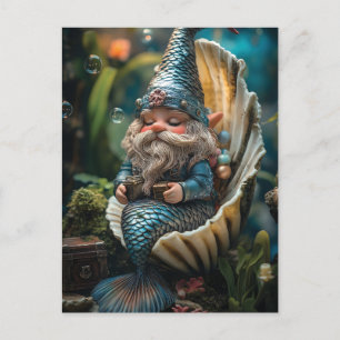 Cartes Pour Fêtes Annuelles Merman génoise Figurine en coquillage - sous