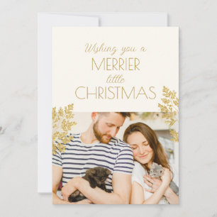 Cartes Pour Fêtes Annuelles Merrier moderne Petit Noël Une photo Kittens