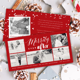 Cartes Pour Fêtes Annuelles Merrily Ever Après Mix Typographie Mariage 4 Photo