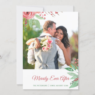 Cartes Pour Fêtes Annuelles Merrily Ever Après Noël photo de vacances