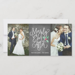 Cartes Pour Fêtes Annuelles Merrily Jamais après les vacances Mariages 2- Phot