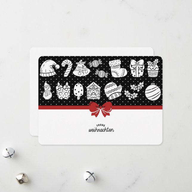 Cartes Pour Fêtes Annuelles Merriment de minuit et Whispers Yuletide (Devant/Arrière en situation)