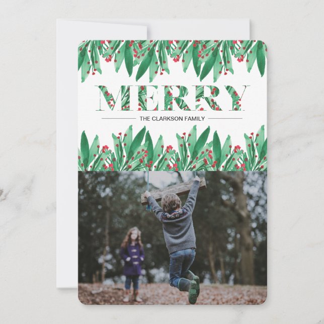 CARTES POUR FÊTES ANNUELLES MERRY (Devant)